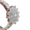 55 Bague rosette en or blanc et diamants 58 Facettes S309