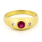 50 Bague gypsy vintage en or jaune 14 ct, rubis et diamants 58 Facettes DB411A36F3824719900673CE02680B0B