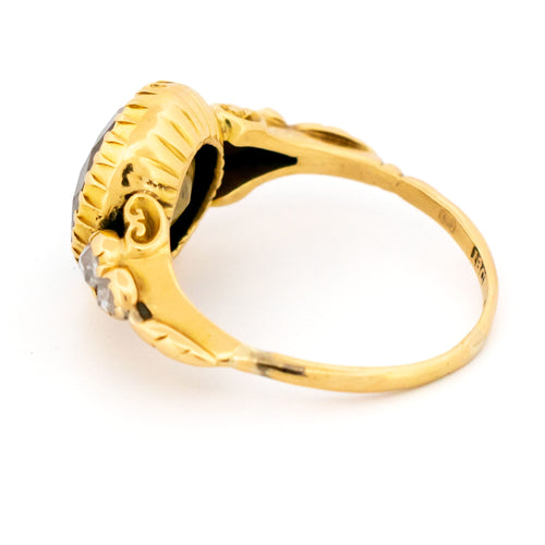 52.5 Bague victorienne tardive en or jaune 14k, zircon et diamants 58 Facettes 3EA2F80379B549DDADBDF04E7F3C2991