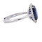 Bague 53 Bague en or blanc 18 ct avec saphir et diamants 58 Facettes AN729 (0459)