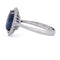 53 Bague en or blanc 18 ct avec saphir et diamants 58 Facettes AN729 (0459)
