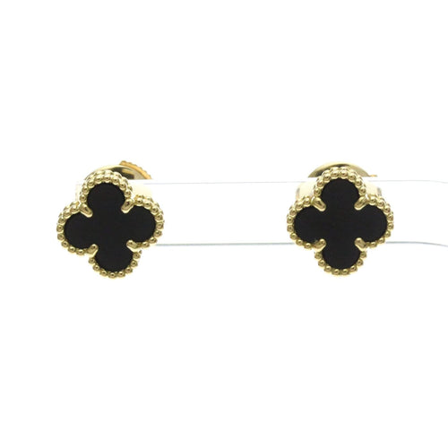 Boucles d'oreilles Van Cleef & Arpels Sweet Alhambra - Boucles d'oreilles en or jaune et onyx 58 Facettes gi1skk1xdw
