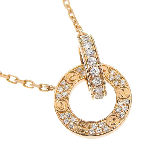Collier Cartier Love Interlocking - Collier en or rose 18K et diamants 58 Facettes lblvx3vjzf