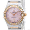 Montre Omega Constellation - Montre quartz acier, or rose et diamants 58 Facettes cfaz1xn1to