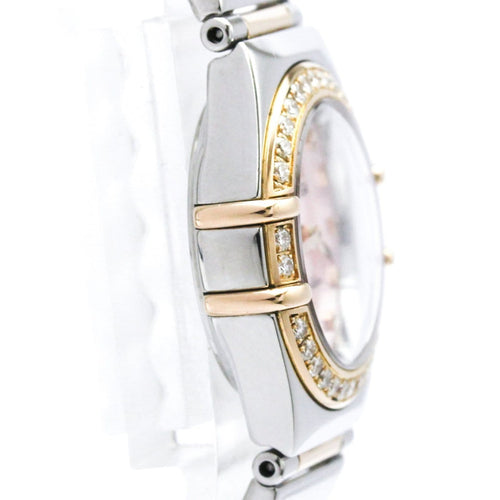 Montre Omega Constellation - Montre quartz acier, or rose et diamants 58 Facettes cfaz1xn1to