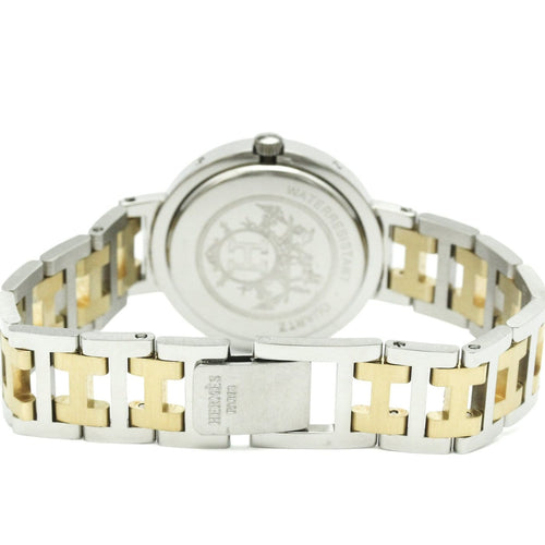 Montre Hermès Clipper - Montre quartz en acier et métal plaqué 58 Facettes ps1pypmffl