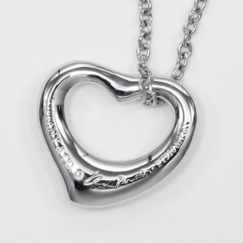 Pendentif Tiffany & Co. Elsa Peretti - Pendentif Open Heart en platine 58 Facettes oul10rjksi