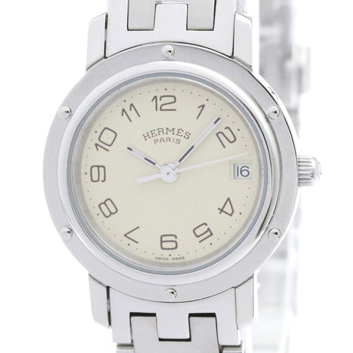Montre Hermès Clipper - Montre quartz en acier inoxydable 58 Facettes zqzu7jyud4