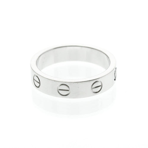 Bague 49 Cartier Love - Alliance en or blanc 18K et diamant 58 Facettes uy09pyo4l2