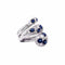Bague 55 Bague Serpent en or blanc, diamants et saphirs 58 Facettes 35917