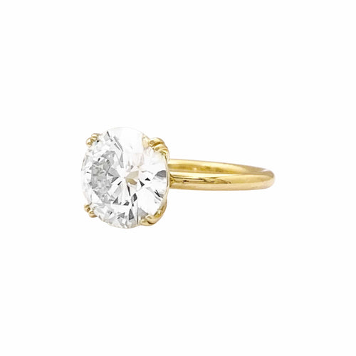 Bague 53 Bague solitaire en or jaune et diamant 3,89 carats 58 Facettes 35858