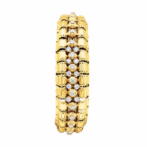 Montre Lacloche - Montre bracelet secrète en or jaune et diamants 58 Facettes 35877