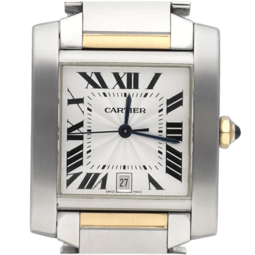 Cartier Tank Française GM - Montre en or jaune et acier