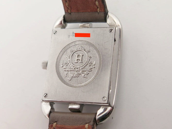 Montre Hermès Cape Cod PM - Montre quartz double tour 33 mm en acier 58 Facettes 276300