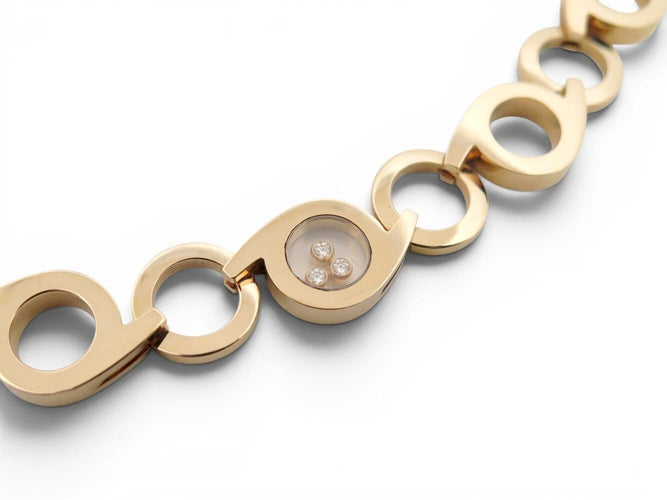 Collier Chopard Happy Diamonds - Collier en or jaune 18k et diamants 58 Facettes 276288