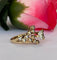 56 Bague cocktail vintage en or jaune 18 ct et diamants 58 Facettes ring