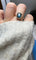 53 ALGT - Bague en or jaune 18 ct avec spinelle et diamants 58 Facettes ring