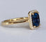 53 ALGT - Bague en or jaune 18 ct avec spinelle et diamants 58 Facettes ring