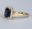 53 ALGT - Bague en or jaune 18 ct avec spinelle et diamants 58 Facettes ring