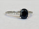 52 Diana - Bague en or blanc 18 kt, saphir et diamants 58 Facettes ring