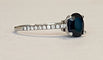 52 Diana - Bague en or blanc 18 kt, saphir et diamants 58 Facettes ring