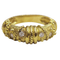 54 Bague en or jaune 18K et diamants 58 Facettes T486