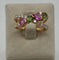 53 Bague croisée en or rose, saphirs roses et verts, diamants 58 Facettes 324/193