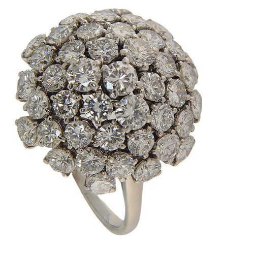 59 Bague vintage en or blanc et diamants 2,94 ct 58 Facettes G4003