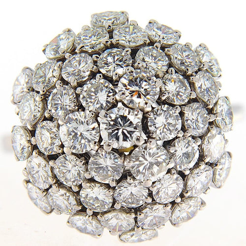 59 Bague vintage en or blanc et diamants 2,94 ct 58 Facettes G4003