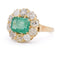 54 Bague victorienne en or jaune 18 ct, émeraude et diamants 58 Facettes AN731 (05819)