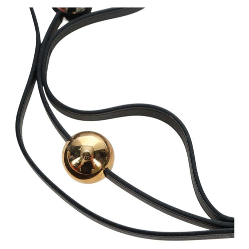 Hermès Météore - Collier en cuir noir 58 Facettes it83elw5z8