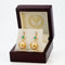 Boucles d'oreilles en or jaune, émeraudes, diamants et perles des Mers du Sud 58 Facettes E0038