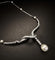 Collier en or blanc avec perle et diamants 58 Facettes COL80
