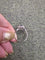 54 Bague en or blanc 18K, saphir bleu et 10 brillants 58 Facettes STBO112