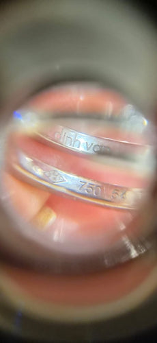 51 Dinh Van - Bague Pulse 3 rangs en or blanc et diamants 58 Facettes STBO82