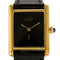Cartier Tank Must - Montre grand modèle en argent plaqué or, cadran Onyx 58 Facettes A1217