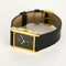 Montre Cartier Tank Must - Montre grand modèle en argent plaqué or, cadran Onyx 58 Facettes A1217
