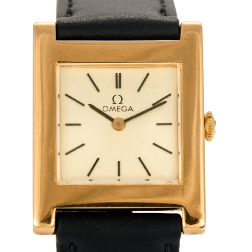 Omega Tank Brick - Montre en or rose 18K cadran argenté 58 Facettes A1177