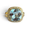 59 Bague cocktail en or jaune 18 carats, aigue-marine et diamants 58 Facettes 393
