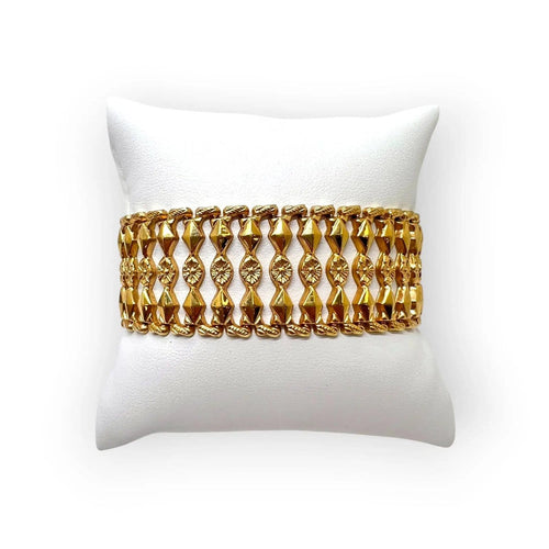 Bracelet Bracelet maille ajourée en or jaune 58 Facettes 330099340