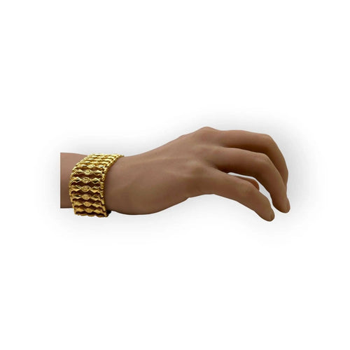 Bracelet Bracelet maille ajourée en or jaune 58 Facettes 330099340