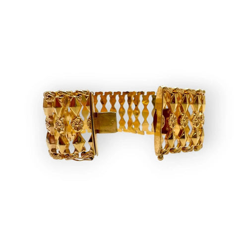 Bracelet Bracelet maille ajourée en or jaune 58 Facettes 330099340