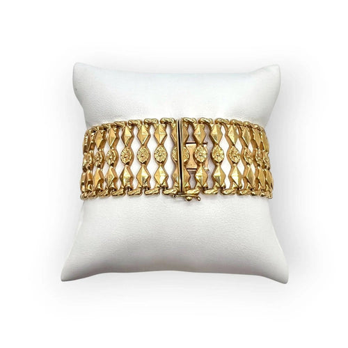Bracelet Bracelet maille ajourée en or jaune 58 Facettes 330099340