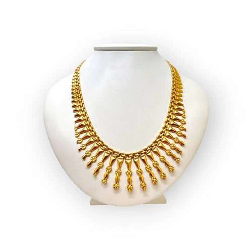 Collier Collier plastron à pampilles en or jaune 58 Facettes 330099341