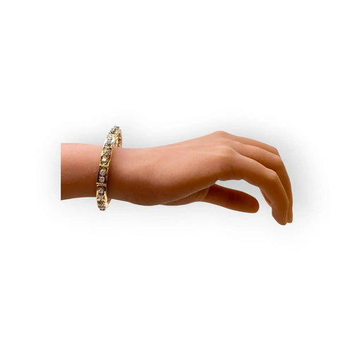 Bracelet Bracelet jonc ajouré en or jaune 585 et diamants 58 Facettes 330095645