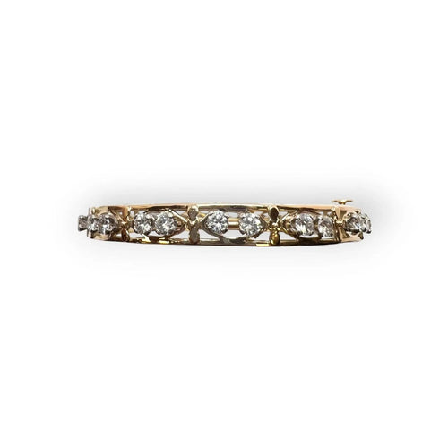 Bracelet Bracelet jonc ajouré en or jaune 585 et diamants 58 Facettes 330095645