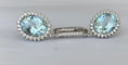 Boucles d'oreilles en or blanc, aigues-marines et diamants 58 Facettes earrings