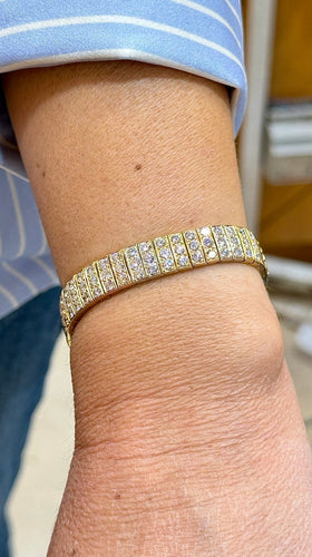Van Cleef & Arpels - Bracelet en or tricolore 18 carats et diamants 58 Facettes Cva