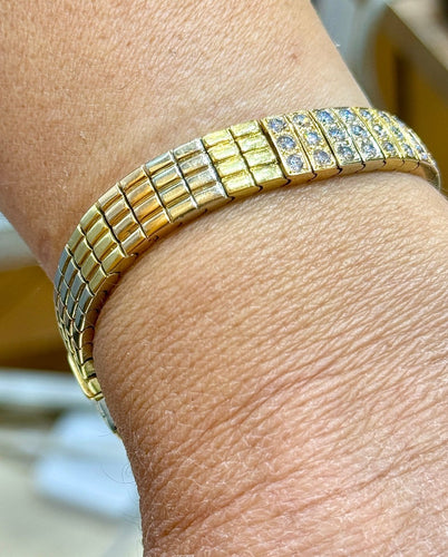 Van Cleef & Arpels - Bracelet en or tricolore 18 carats et diamants 58 Facettes Cva