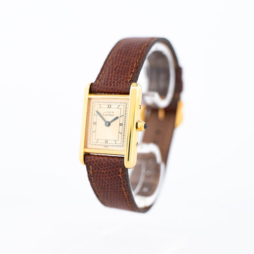 Cartier Tank Must - Montre SM en vermeil cadran champagne 58 Facettes 569